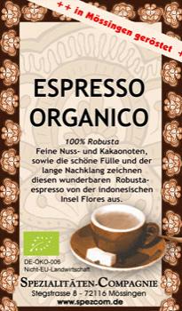 SpezCom Espresso Organico Robusta BIO
